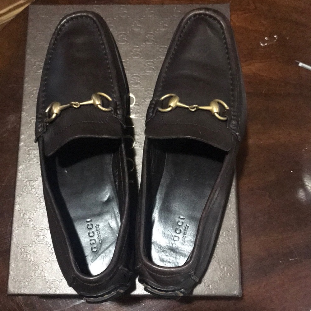 Brown Gucci loafers size 41